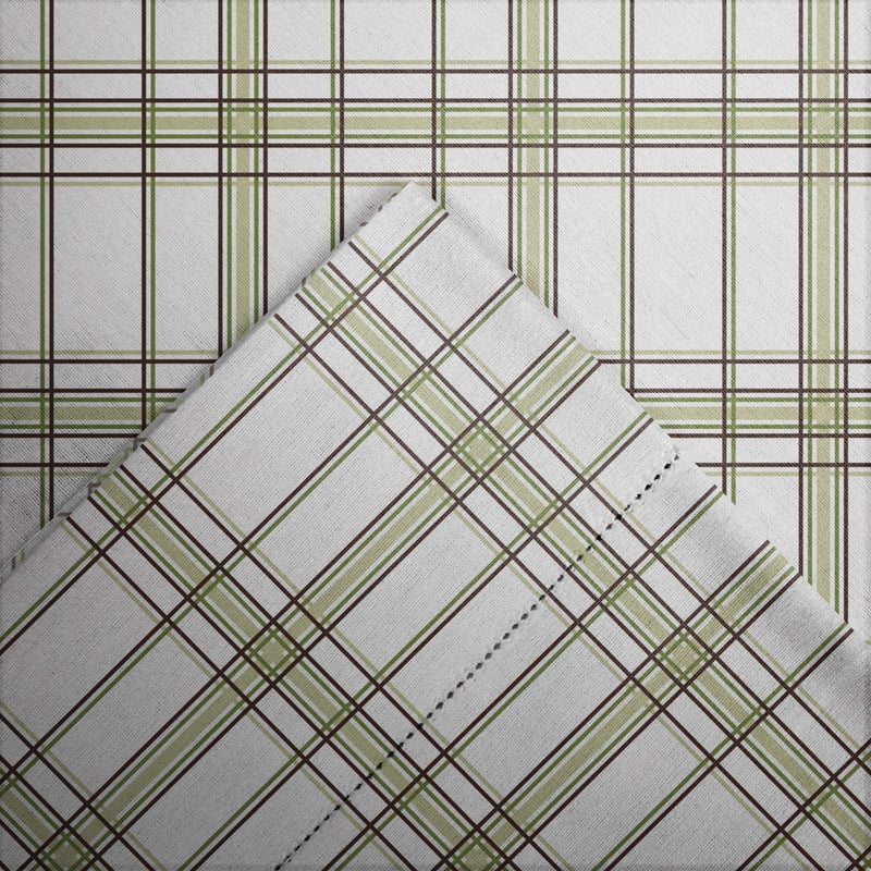 Pointehaven Flannel Oversized Duvet Set, King, Sage Plaid - Image 4